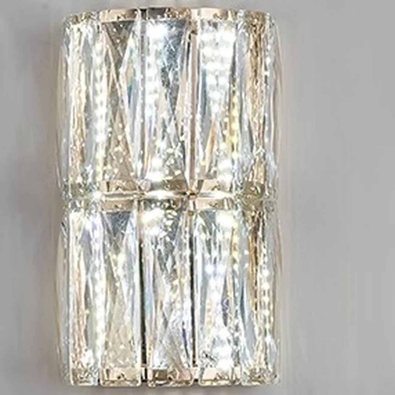 Direct-wired Steel Wall Sconce with Crystal Shade Image - 12 | homeyfad