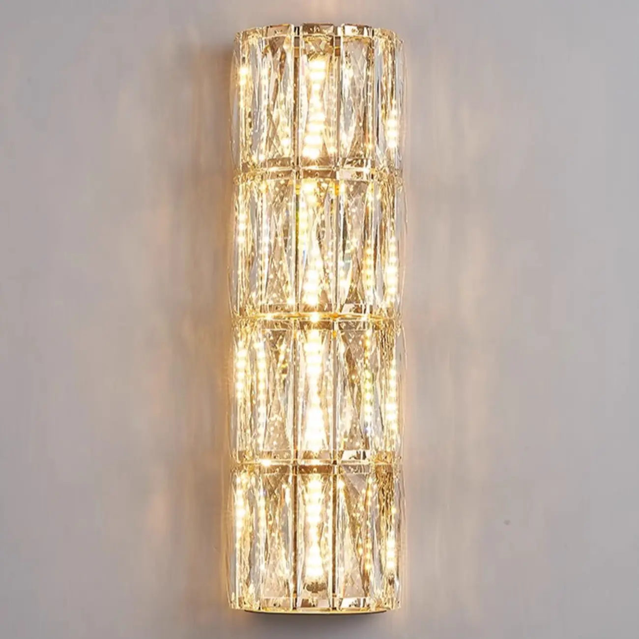 Direct-wired Steel Wall Sconce with Crystal Shade Image - 13 | homeyfad
