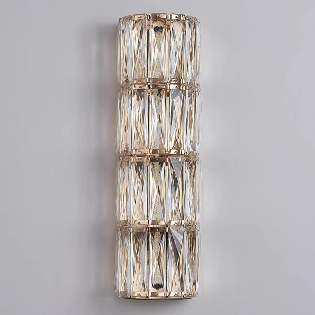 Direct-wired Steel Wall Sconce with Crystal Shade Image - 14 | homeyfad