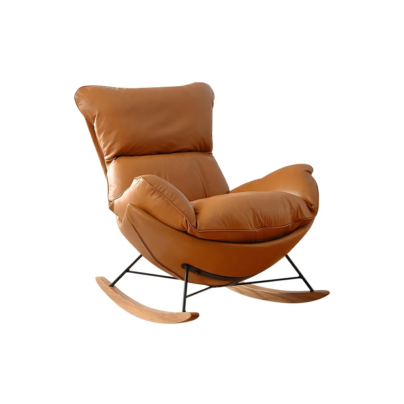 Contemporary Houndstooth Upholstered Rocking Chair for Indoor Image - 10 | homeyfad