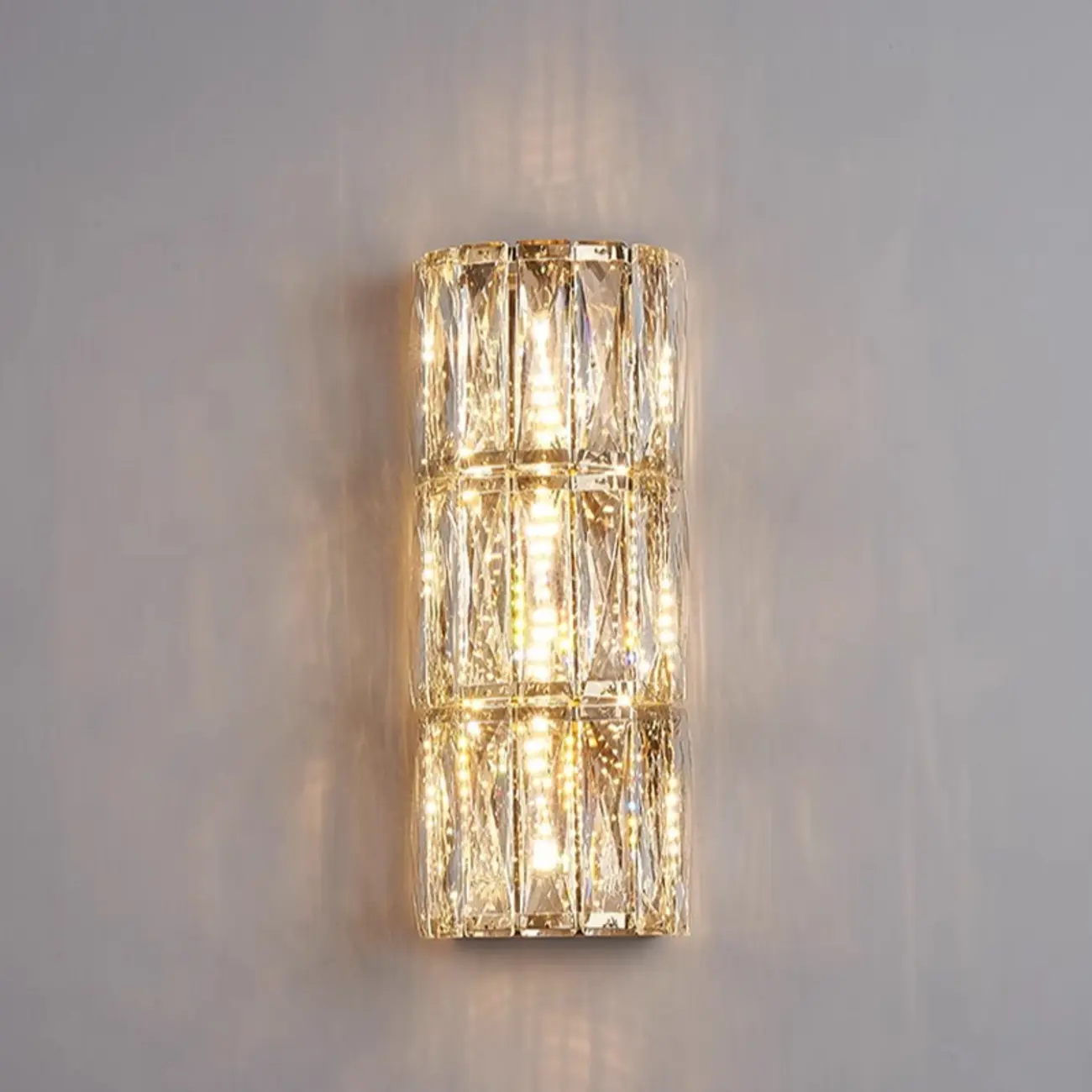 Direct-wired Steel Wall Sconce with Crystal Shade Image - 15 | homeyfad
