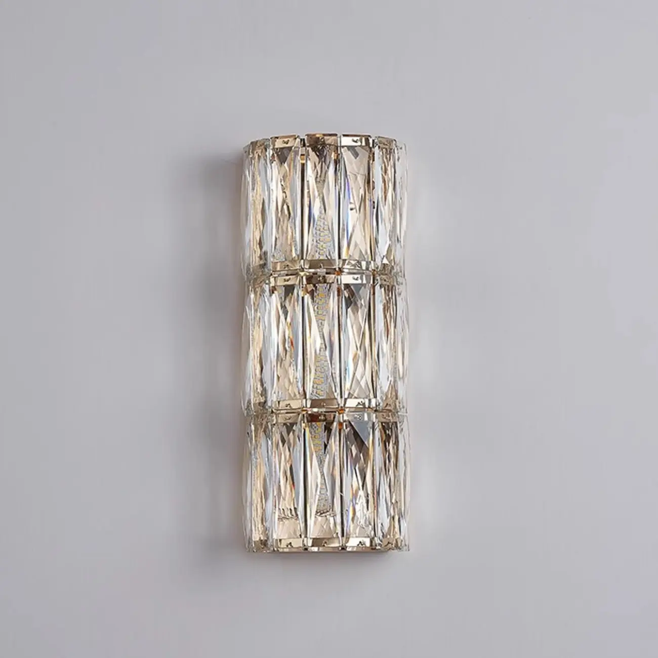Direct-wired Steel Wall Sconce with Crystal Shade Image - 16 | homeyfad