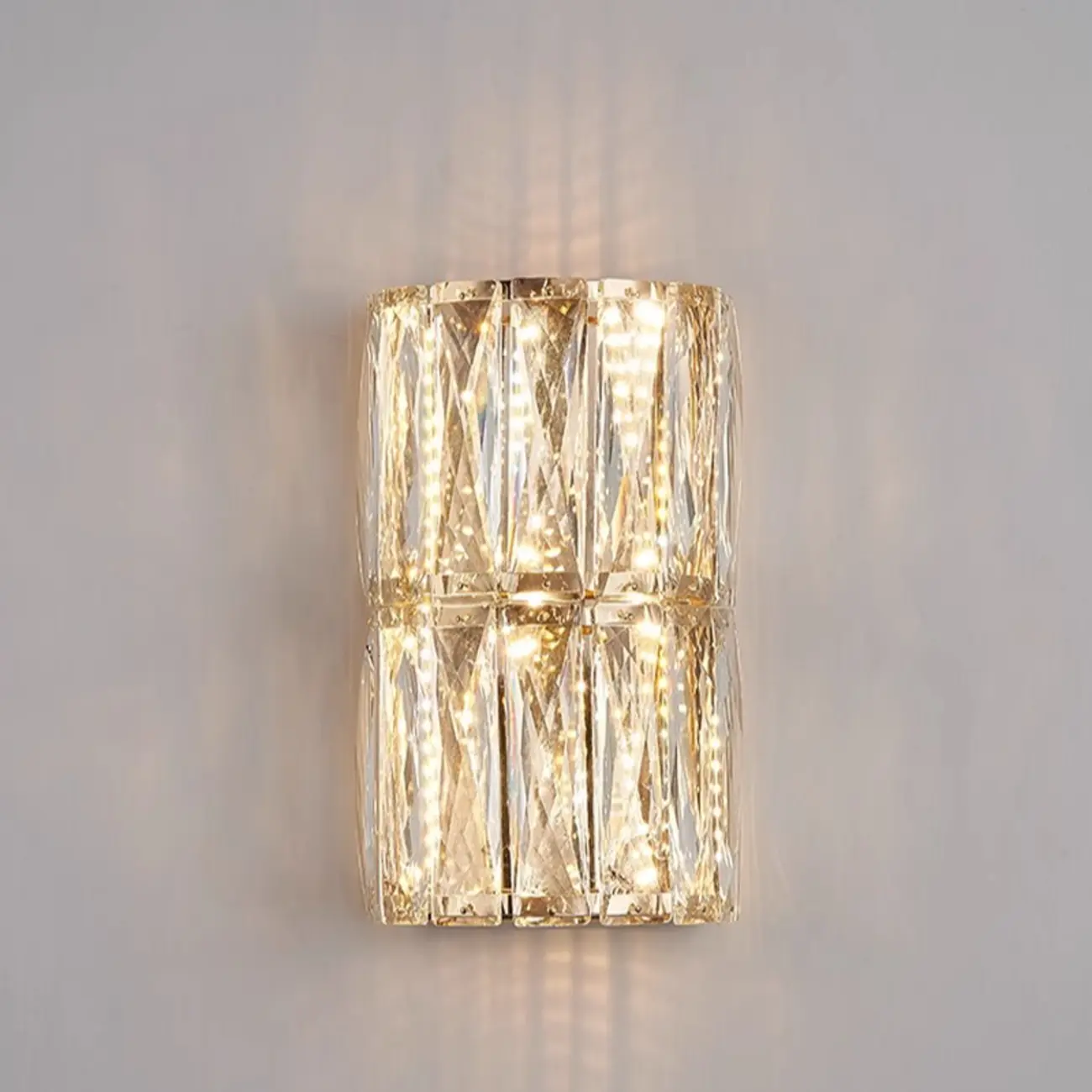 Direct-wired Steel Wall Sconce with Crystal Shade Image - 17 | homeyfad