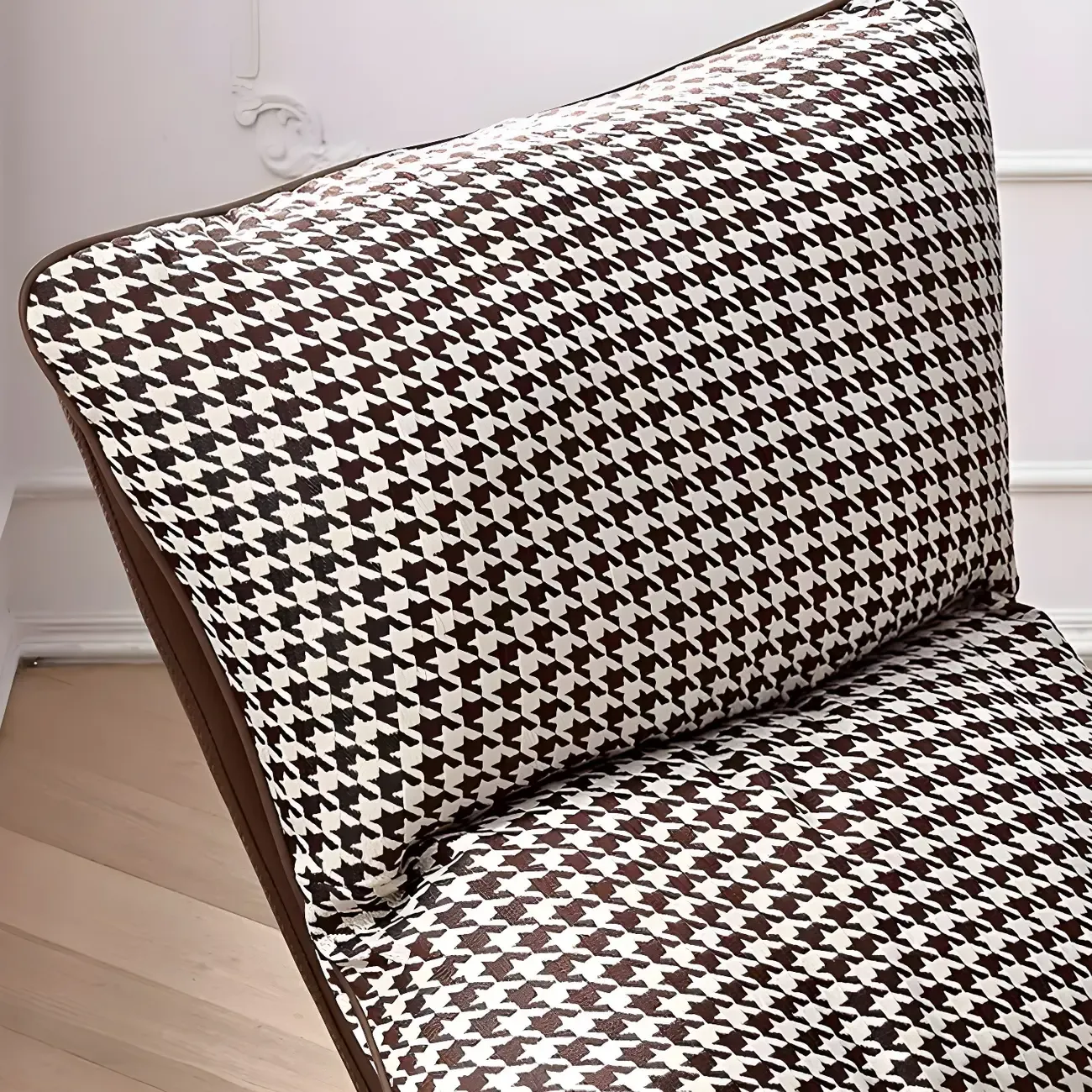 Contemporary Houndstooth Upholstered Rocking Chair for Indoor Image - 14