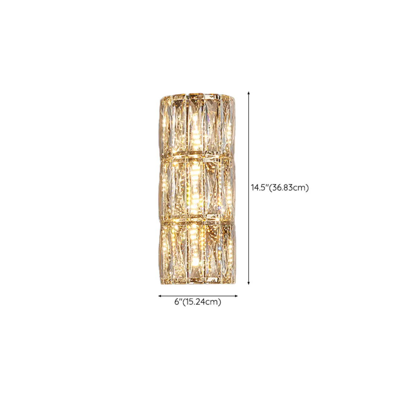 Direct-wired Steel Wall Sconce with Crystal Shade Image - 24 | homeyfad