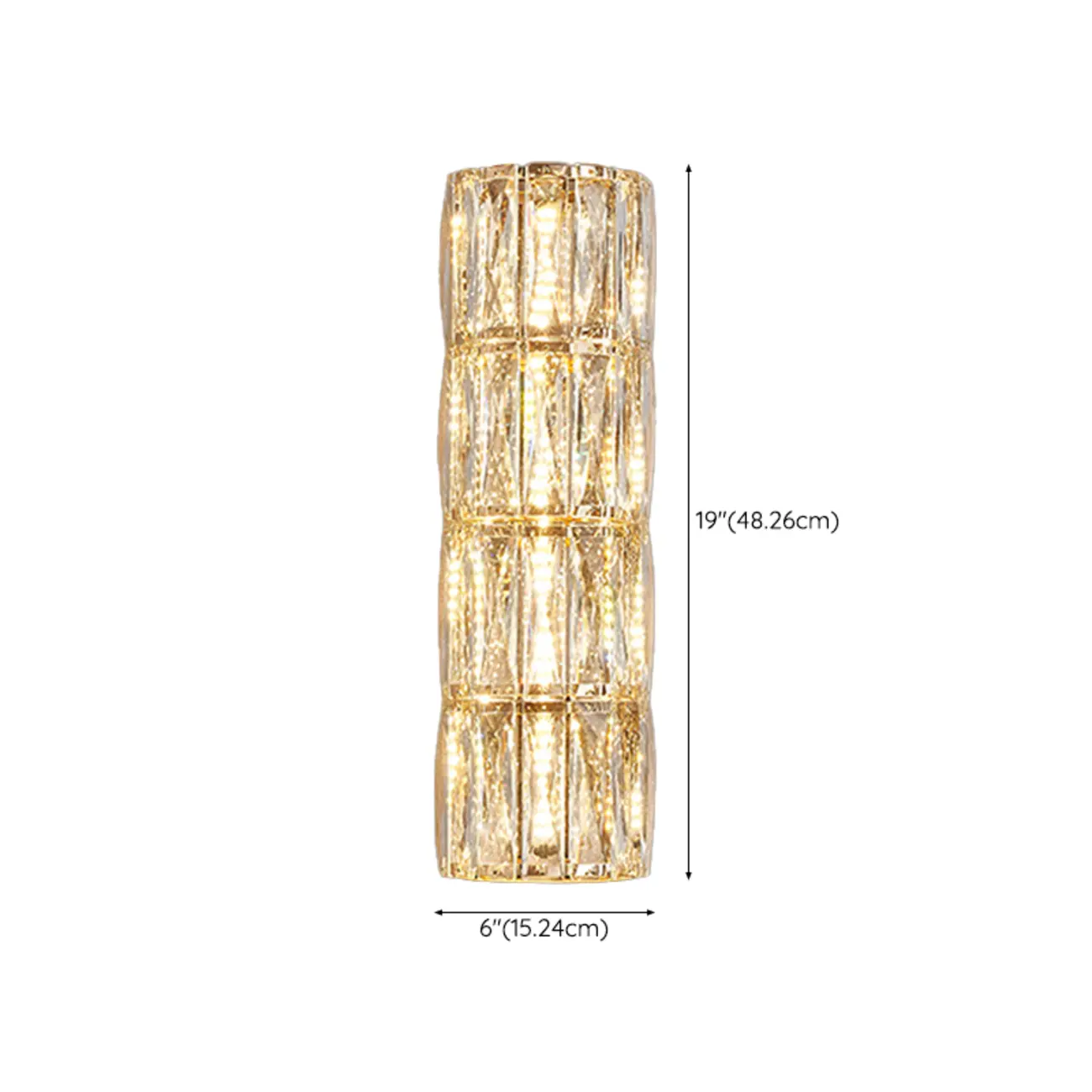 Direct-wired Steel Wall Sconce with Crystal Shade Image - 25 | homeyfad