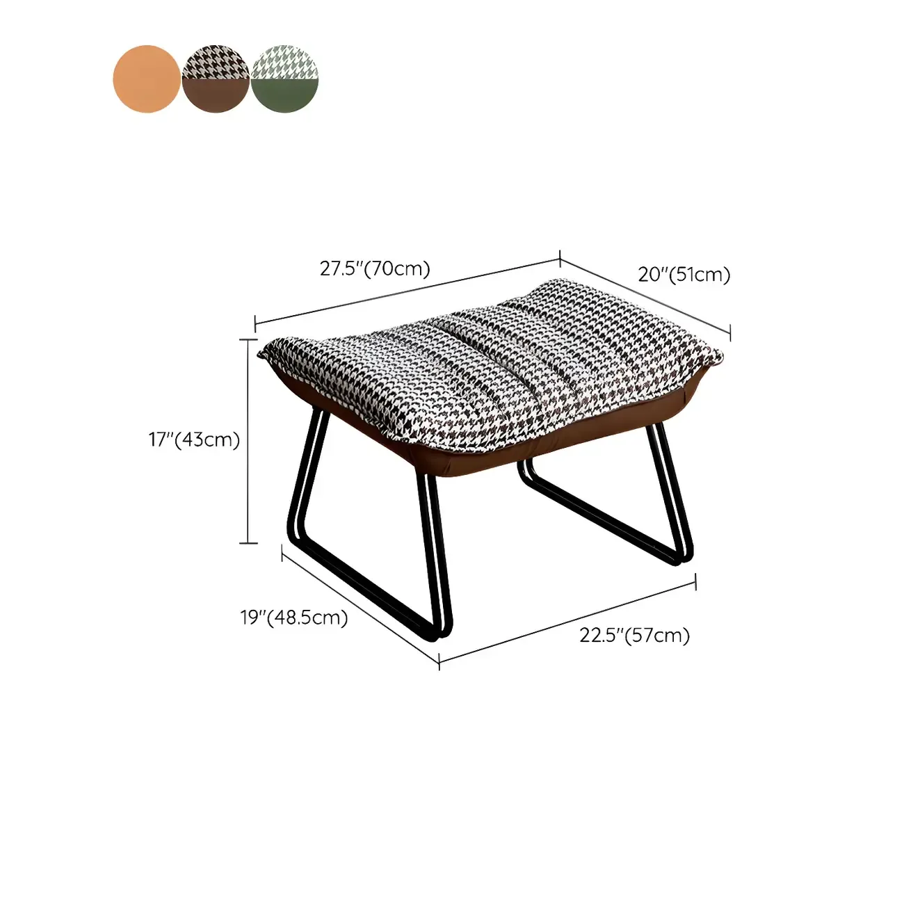 Contemporary Houndstooth Upholstered Rocking Chair for Indoor Image - 20