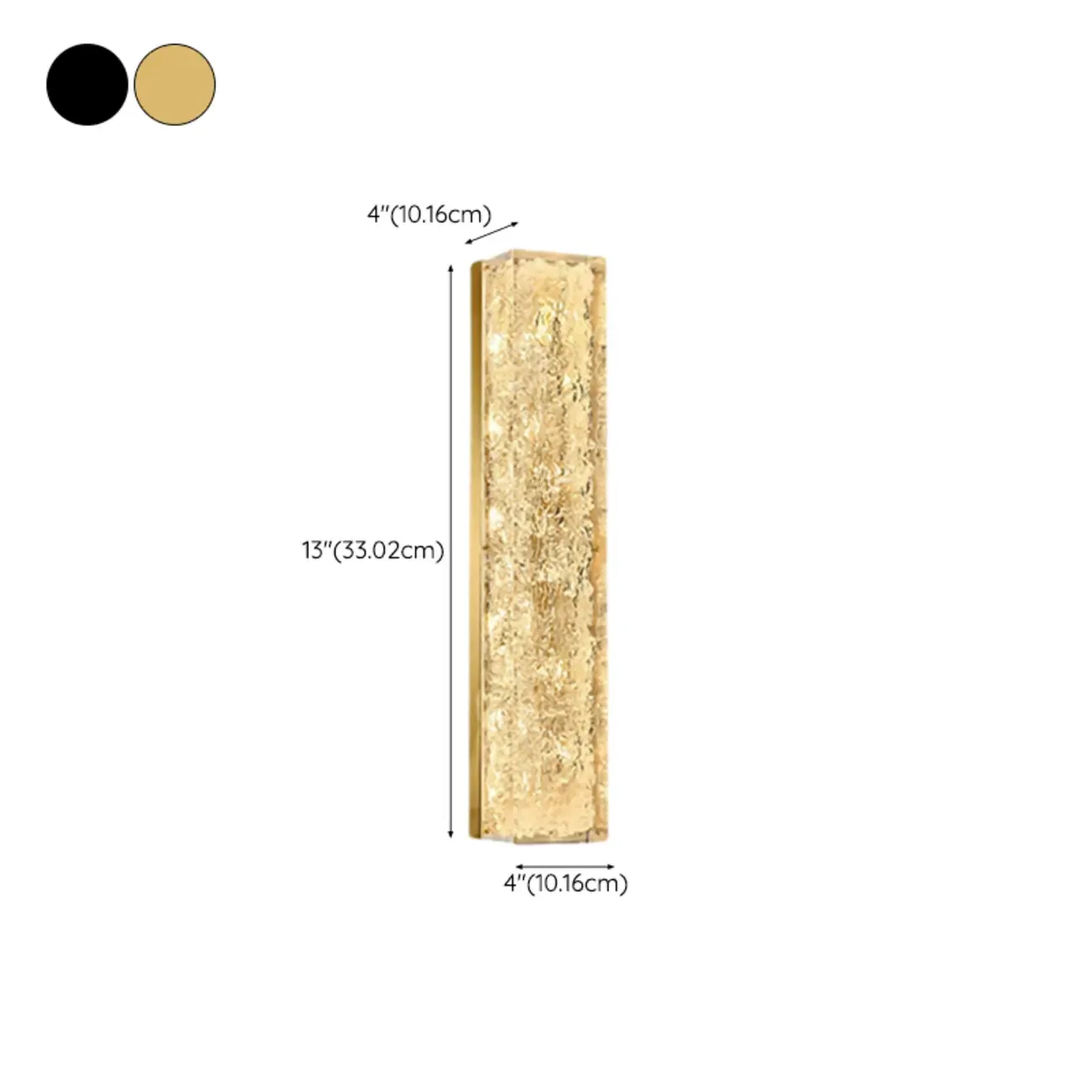 Ambient Metal 3-Color Wall Sconce with Resin Shade  #size