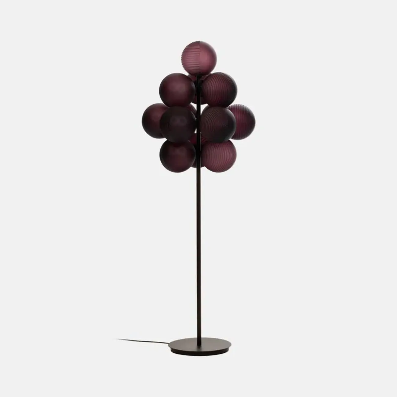 Modern Tree Floor Lamp with Purple Globe Shades for Decor Image - 5 | homeyfad