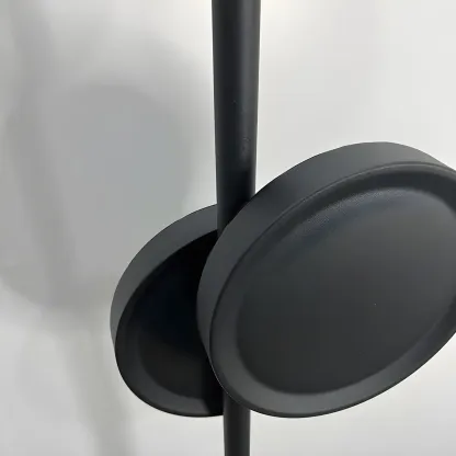 Stylish 2-Light Geometric Black Floor Lamp for Living Room Image - 6