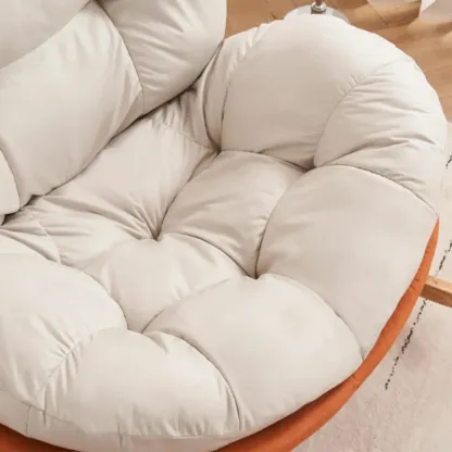 Rounded Upholstered Rocking Chair Contemporary for Bedroom Image - 10