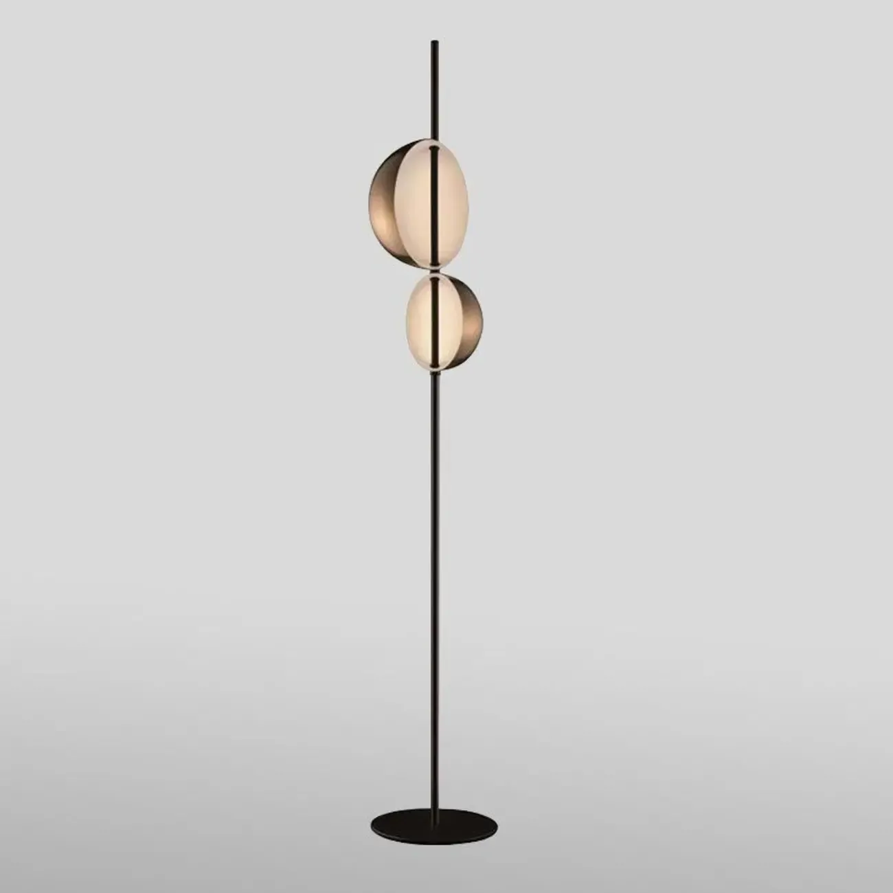 2-Light Modern LED Black Floor Lamp for Living Room Image - 7