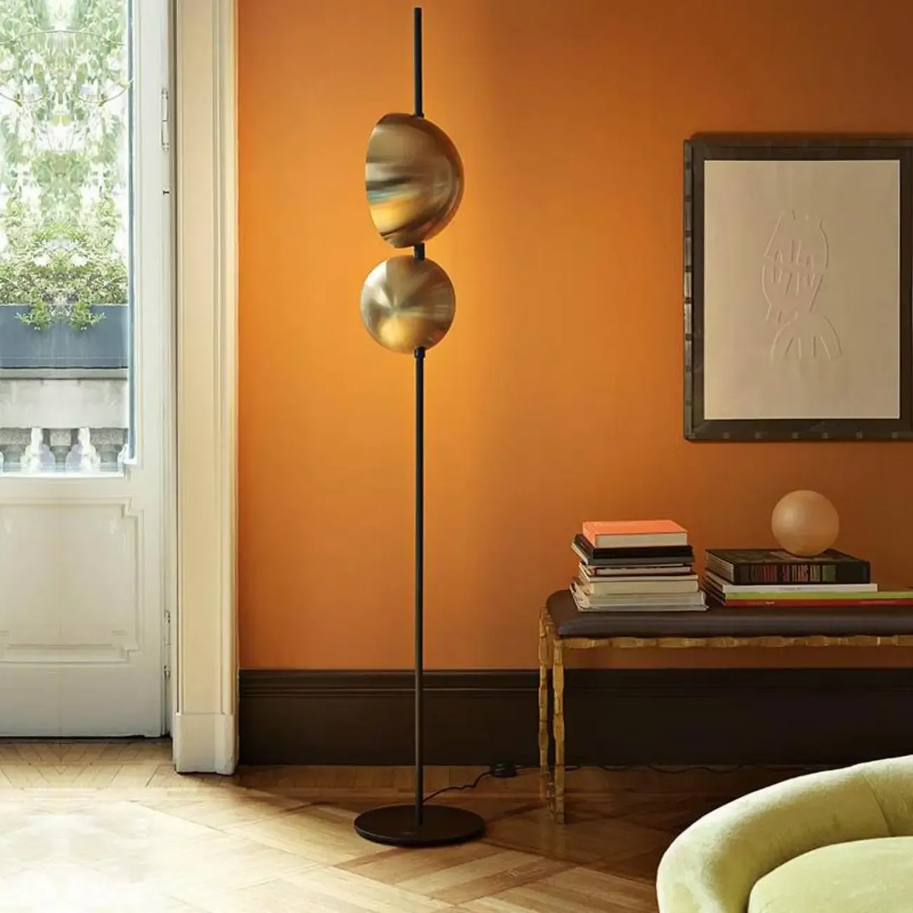 2-Light Modern LED Black Floor Lamp for Living Room Image - 8