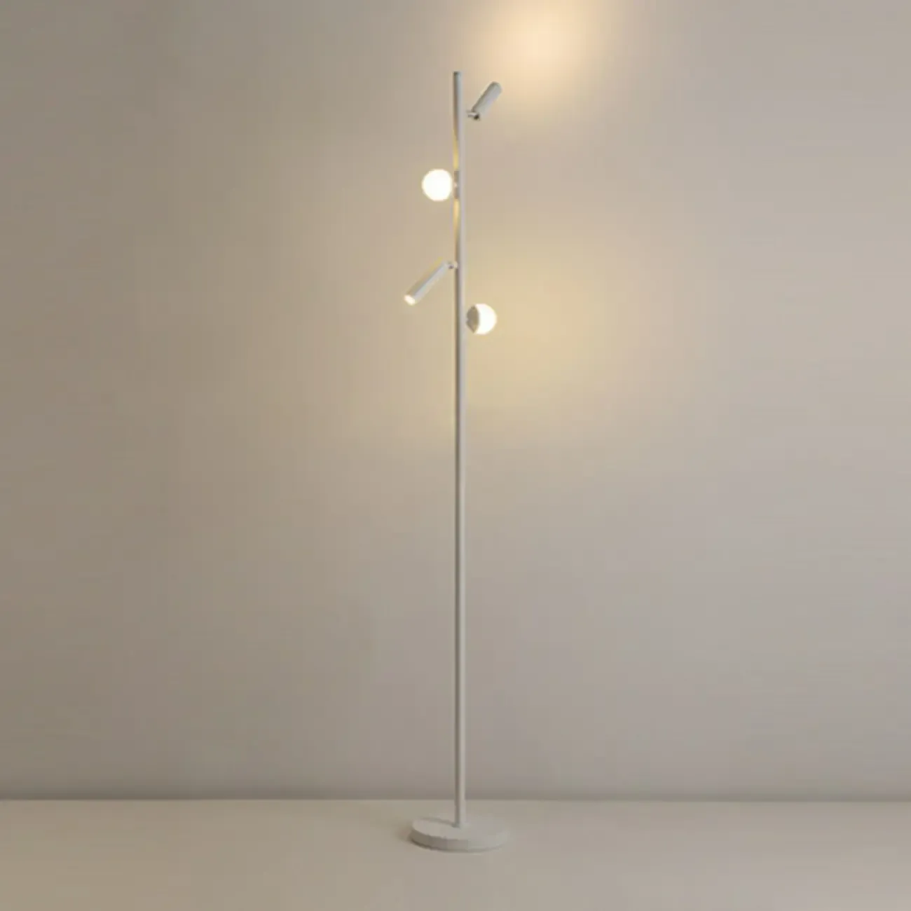 6-Light LED Black Tree Floor Lamp for Living Room Decor Image - 2