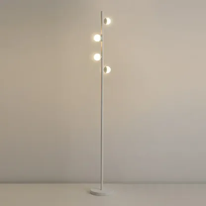 6-Light LED Black Tree Floor Lamp for Living Room Decor Image - 3