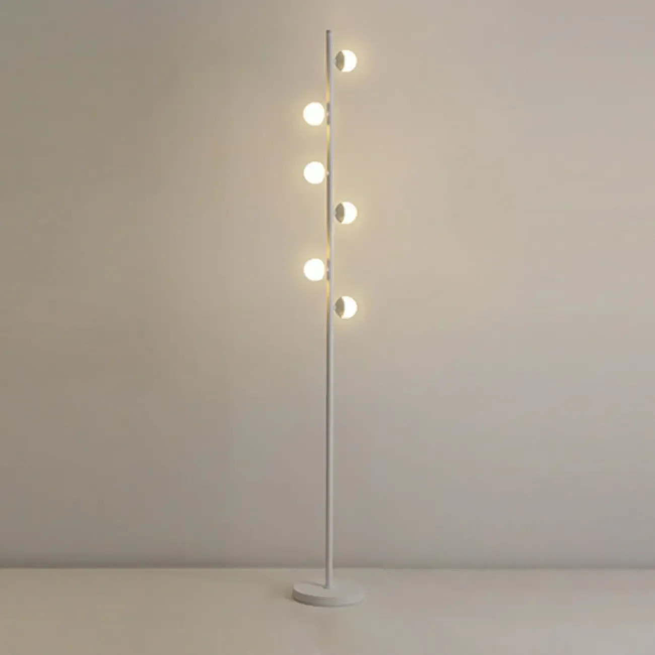 6-Light LED Black Tree Floor Lamp for Living Room Decor Image - 5