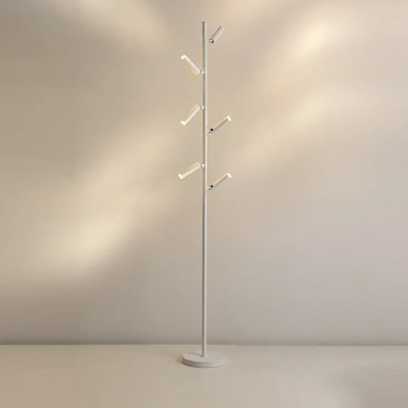 6-Light LED Black Tree Floor Lamp for Living Room Decor Image - 7