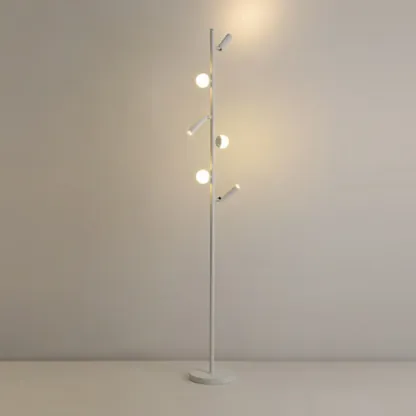 6-Light LED Black Tree Floor Lamp for Living Room Decor Image - 8