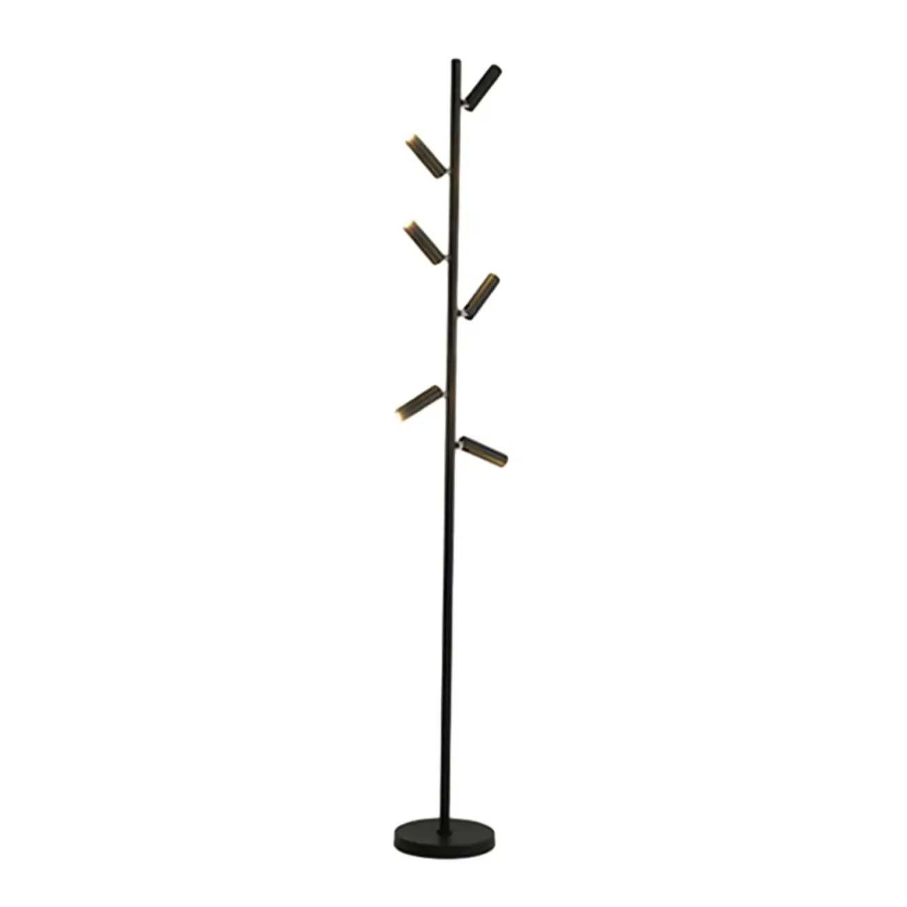 6-Light LED Black Tree Floor Lamp for Living Room Decor Image - 9