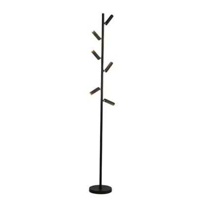 6-Light LED Black Tree Floor Lamp for Living Room Decor Image - 9