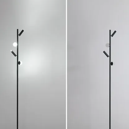 6-Light LED Black Tree Floor Lamp for Living Room Decor Image - 11