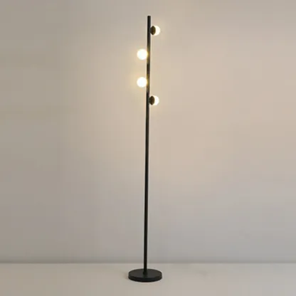6-Light LED Black Tree Floor Lamp for Living Room Decor Image - 12