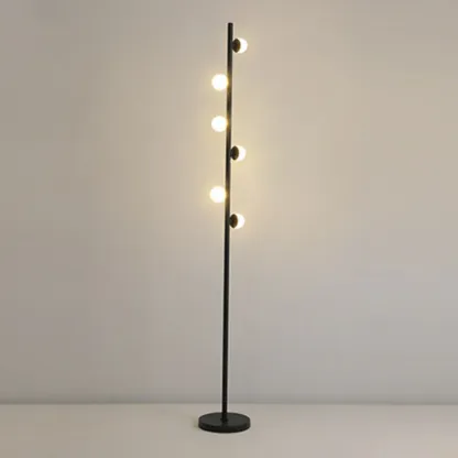 6-Light LED Black Tree Floor Lamp for Living Room Decor Image - 13