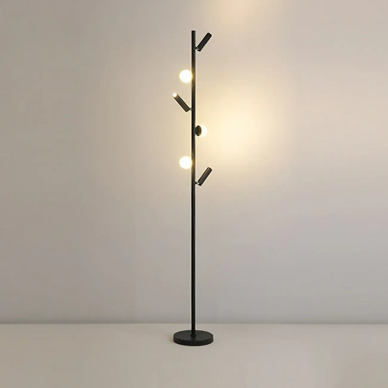 6-Light LED Black Tree Floor Lamp for Living Room Decor Image - 16