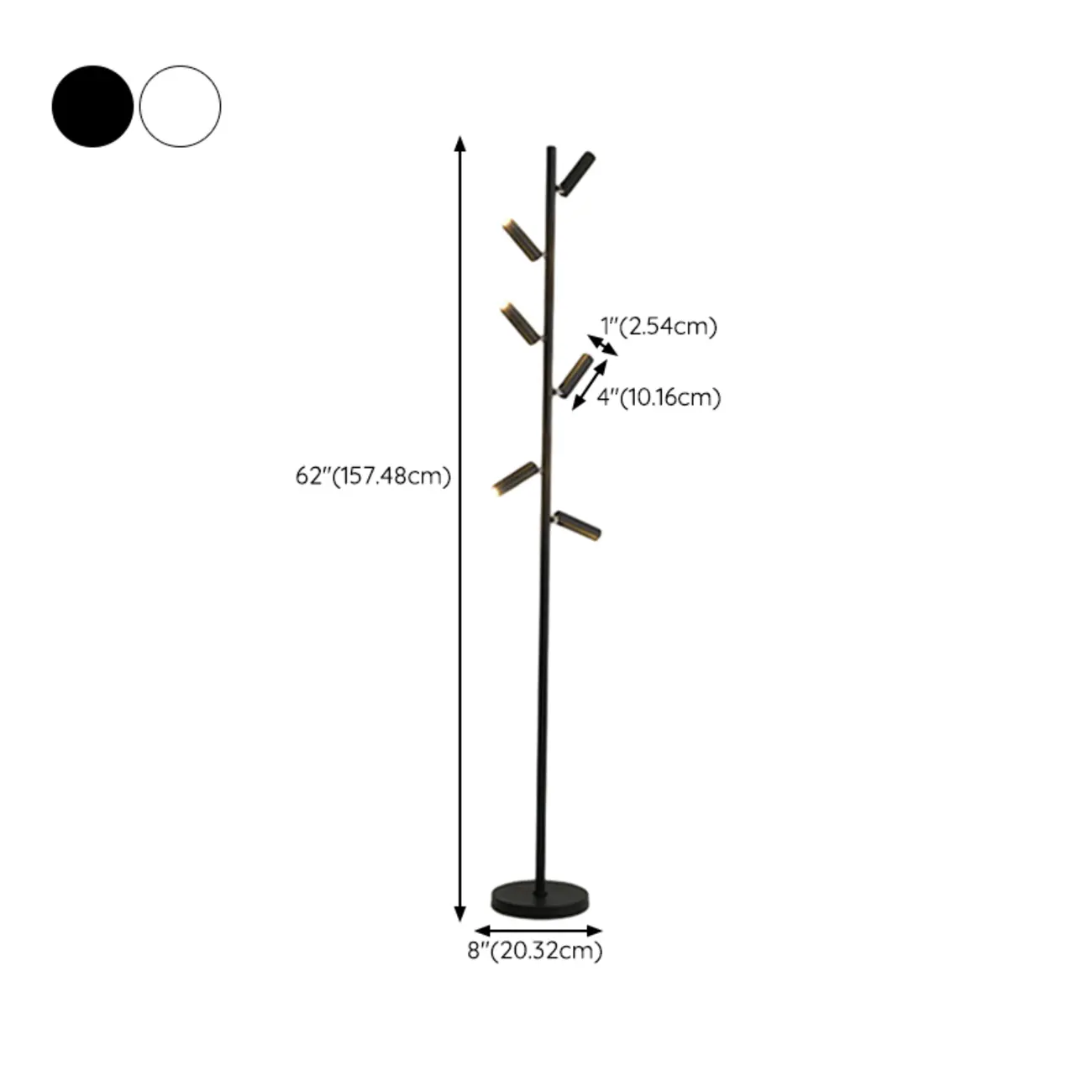 6-Light LED Black Tree Floor Lamp for Living Room Decor Image - 19 | homeyfad