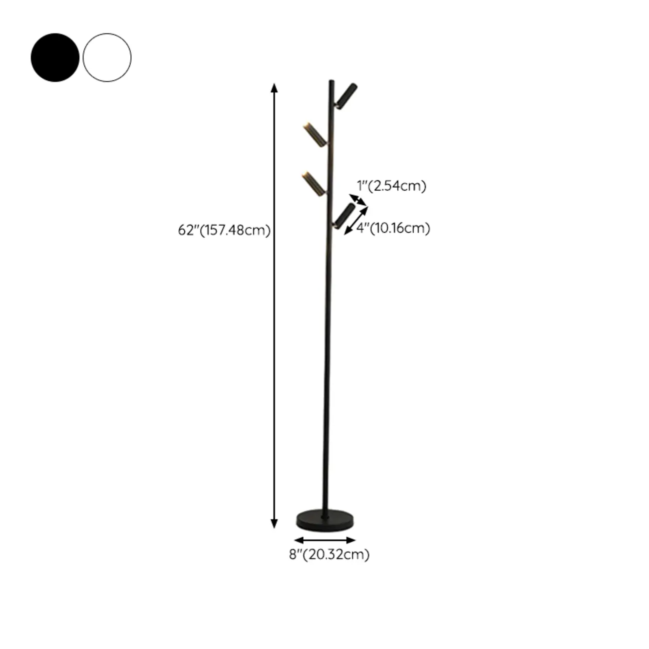 6-Light LED Black Tree Floor Lamp for Living Room Decor Image - 20 | homeyfad
