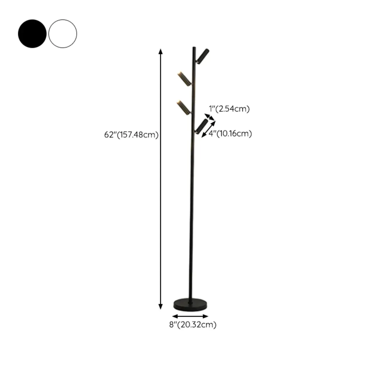 6-Light LED Black Tree Floor Lamp for Living Room Decor Image - 20