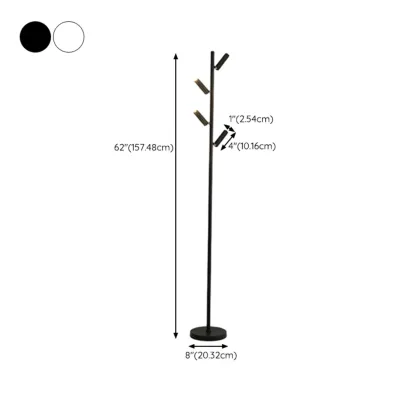 6-Light LED Black Tree Floor Lamp for Living Room Decor Image - 20