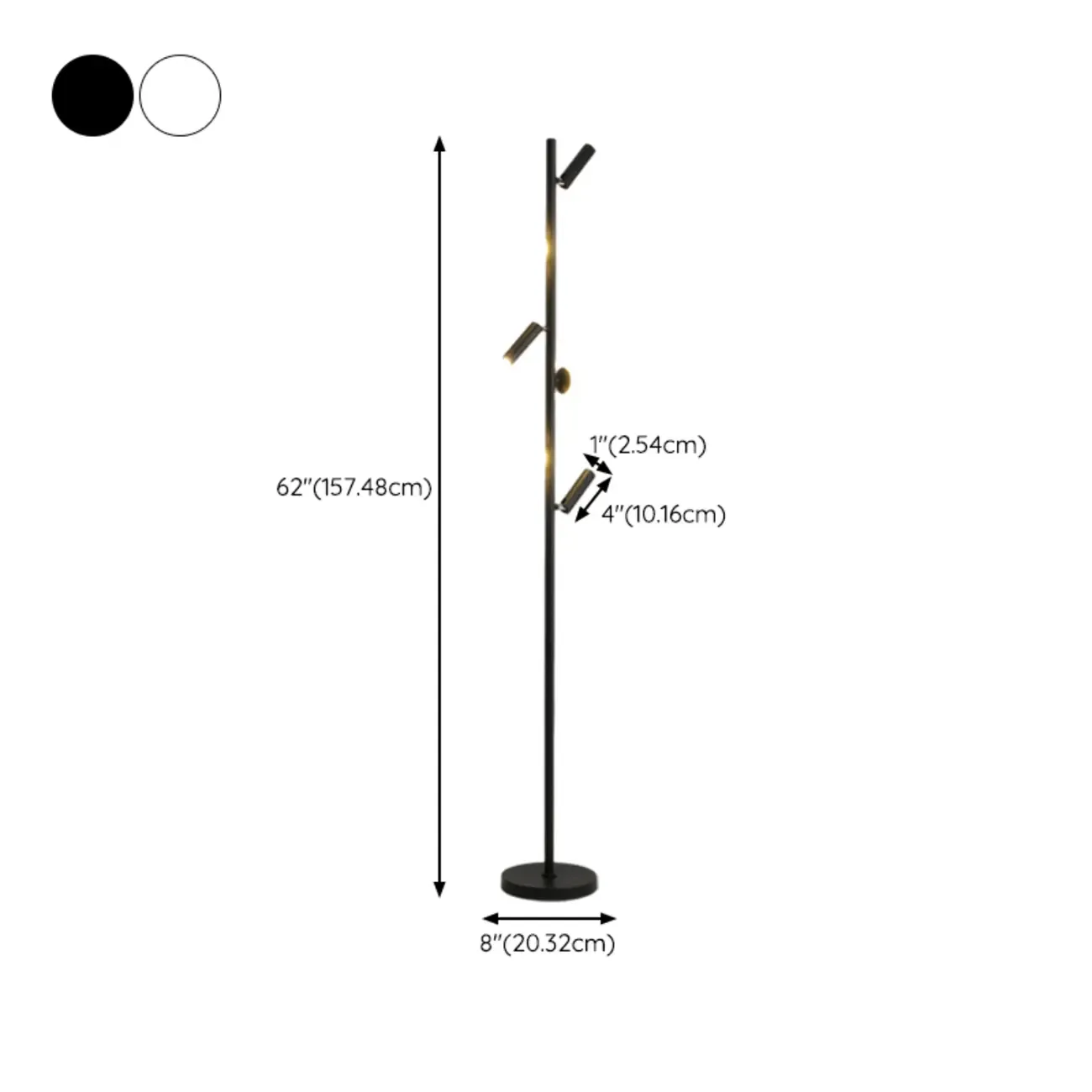 6-Light LED Black Tree Floor Lamp for Living Room Decor Image - 21