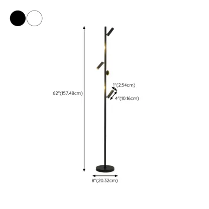 6-Light LED Black Tree Floor Lamp for Living Room Decor Image - 21