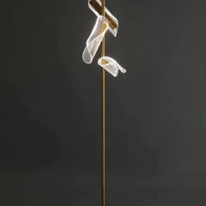 3-Light Unique Dimmable Gold Floor Lamp with Adjustable Head Image - 3