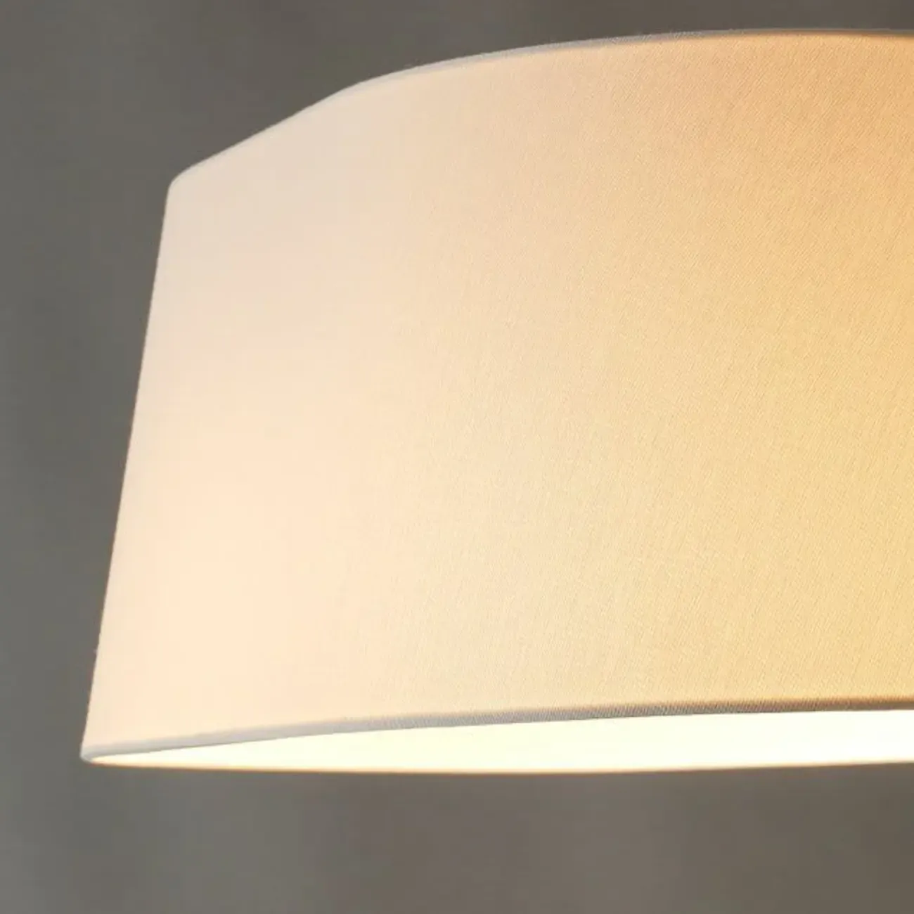 Elegant Arched Wood Floor Lamp with Beige Fabric Shade Image - 11
