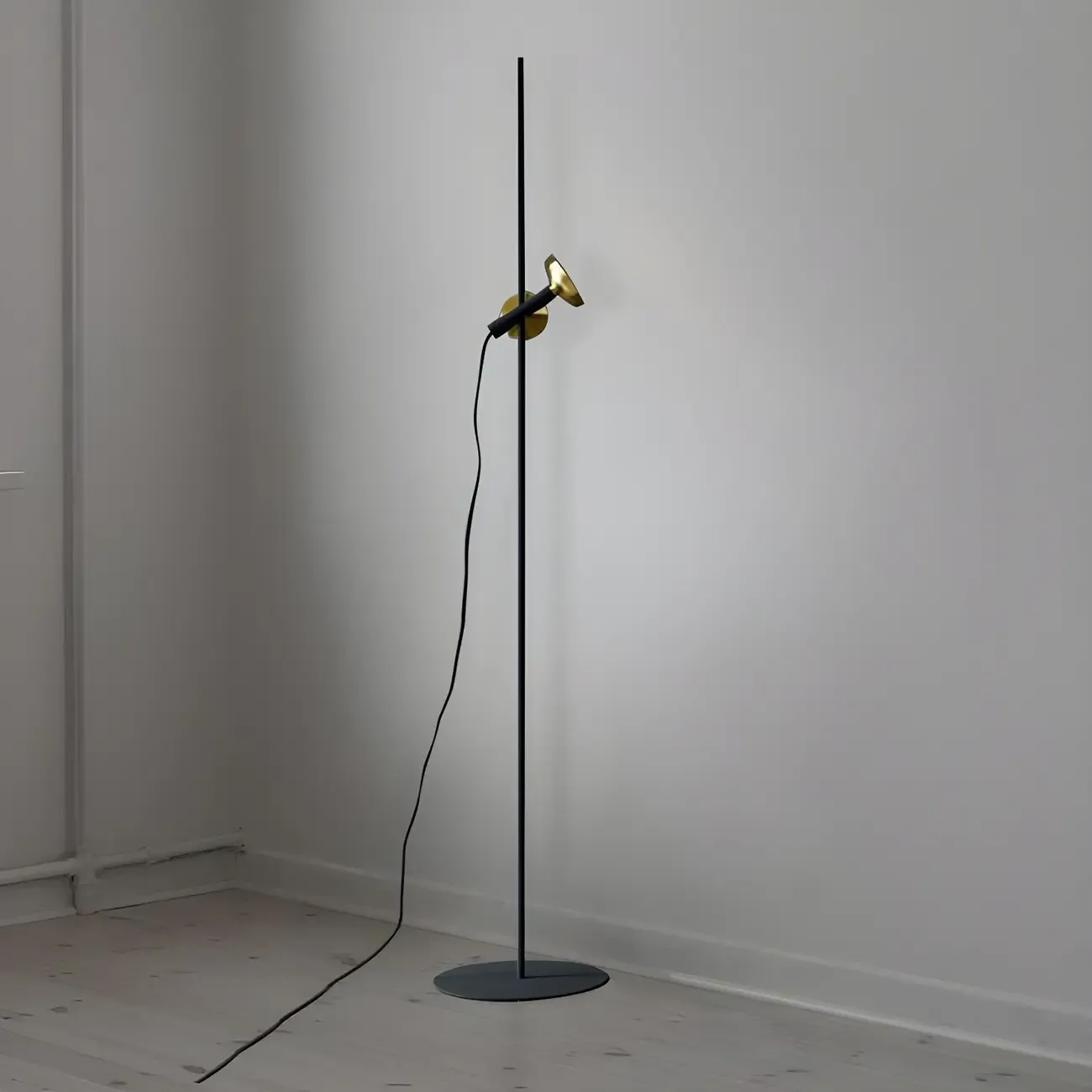 Modern Geometric Black Gold Floor Lamp for Living Room Image - 6