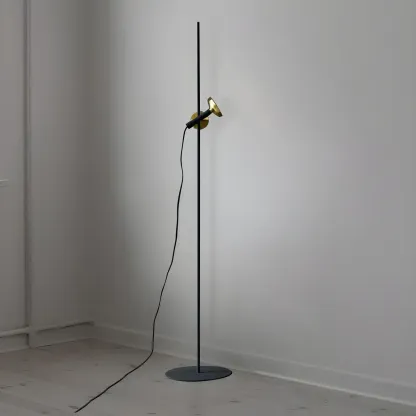 Modern Geometric Black Gold Floor Lamp for Living Room Image - 6