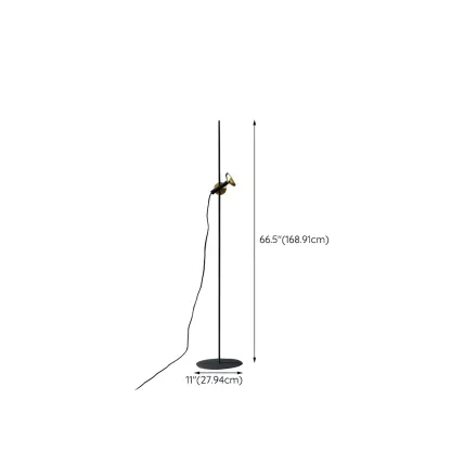 Modern Geometric Black Gold Floor Lamp for Living Room #size
