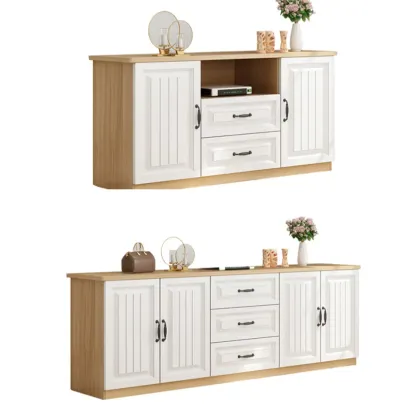 Minimalist Wooden TV Stand with Ample Storage for Home Use Image - 10