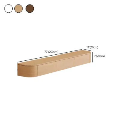 Vintage Wooden Wall-Mounted TV Stand with Lighting for Parlor Image - 11