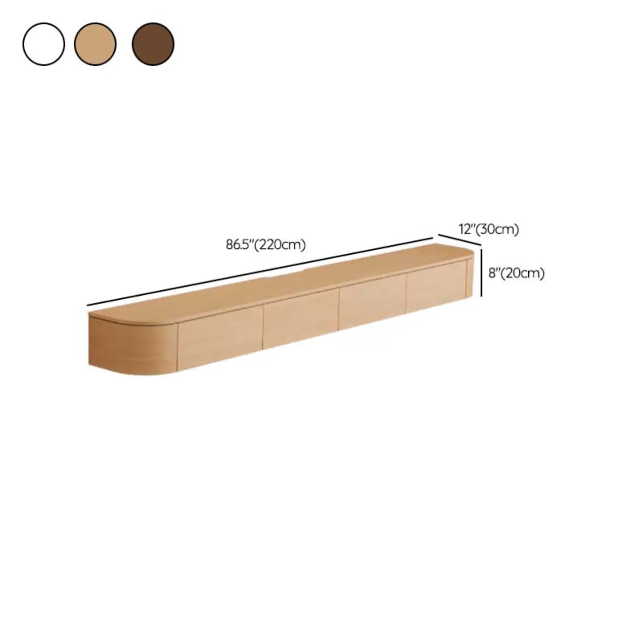 Vintage Wooden Wall-Mounted TV Stand with Lighting for Parlor Image - 12 | homeyfad