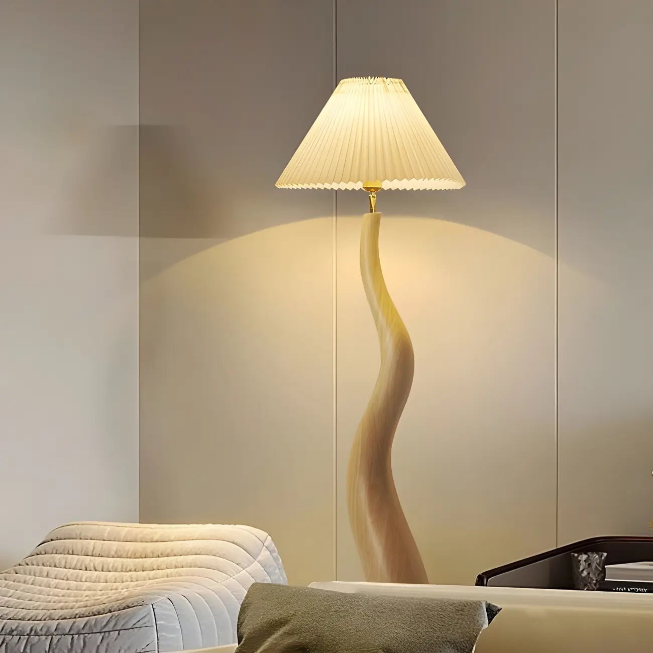 Oriental Resin Wave Floor Lamp for Living Room Decor Image - 6 | homeyfad