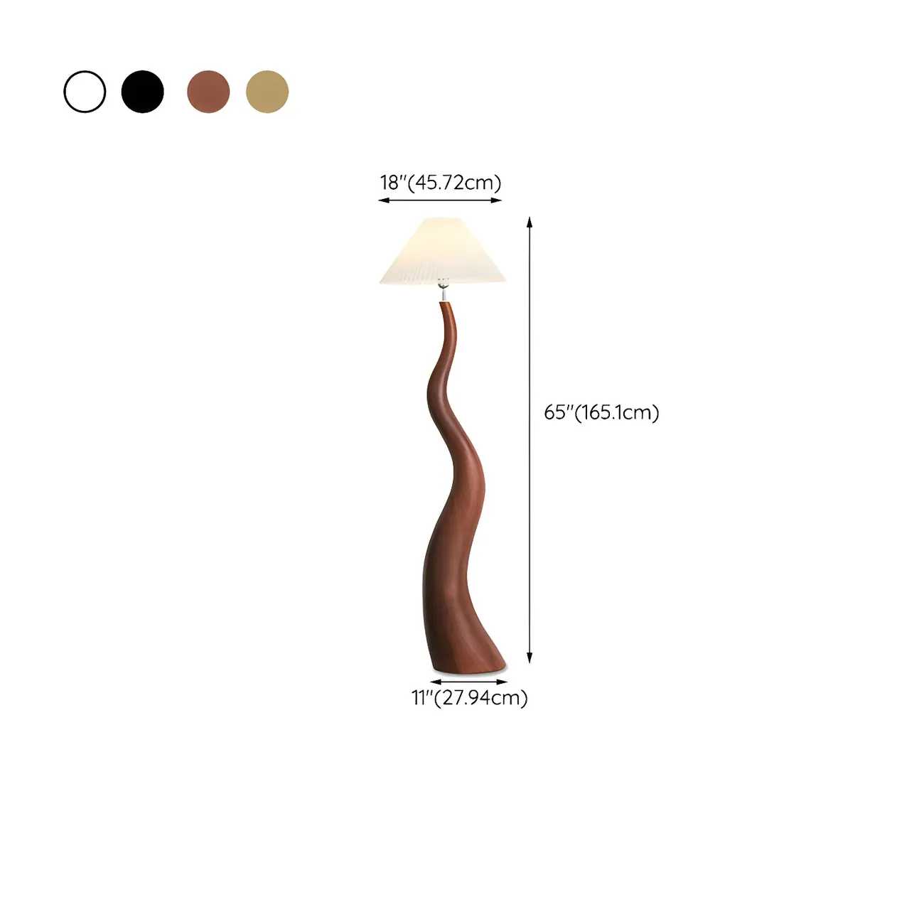 Oriental Resin Wave Floor Lamp for Living Room Decor #size | homeyfad