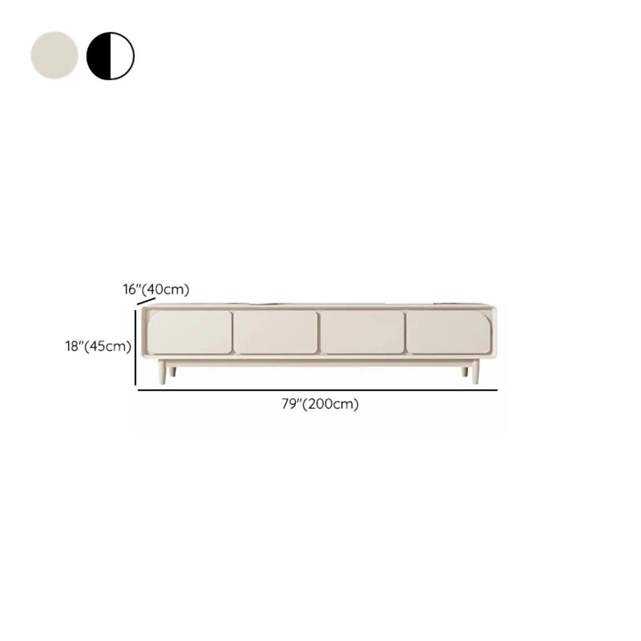 Contemporary Wooden TV Cabinet with Cable Management Image - 7 | homeyfad