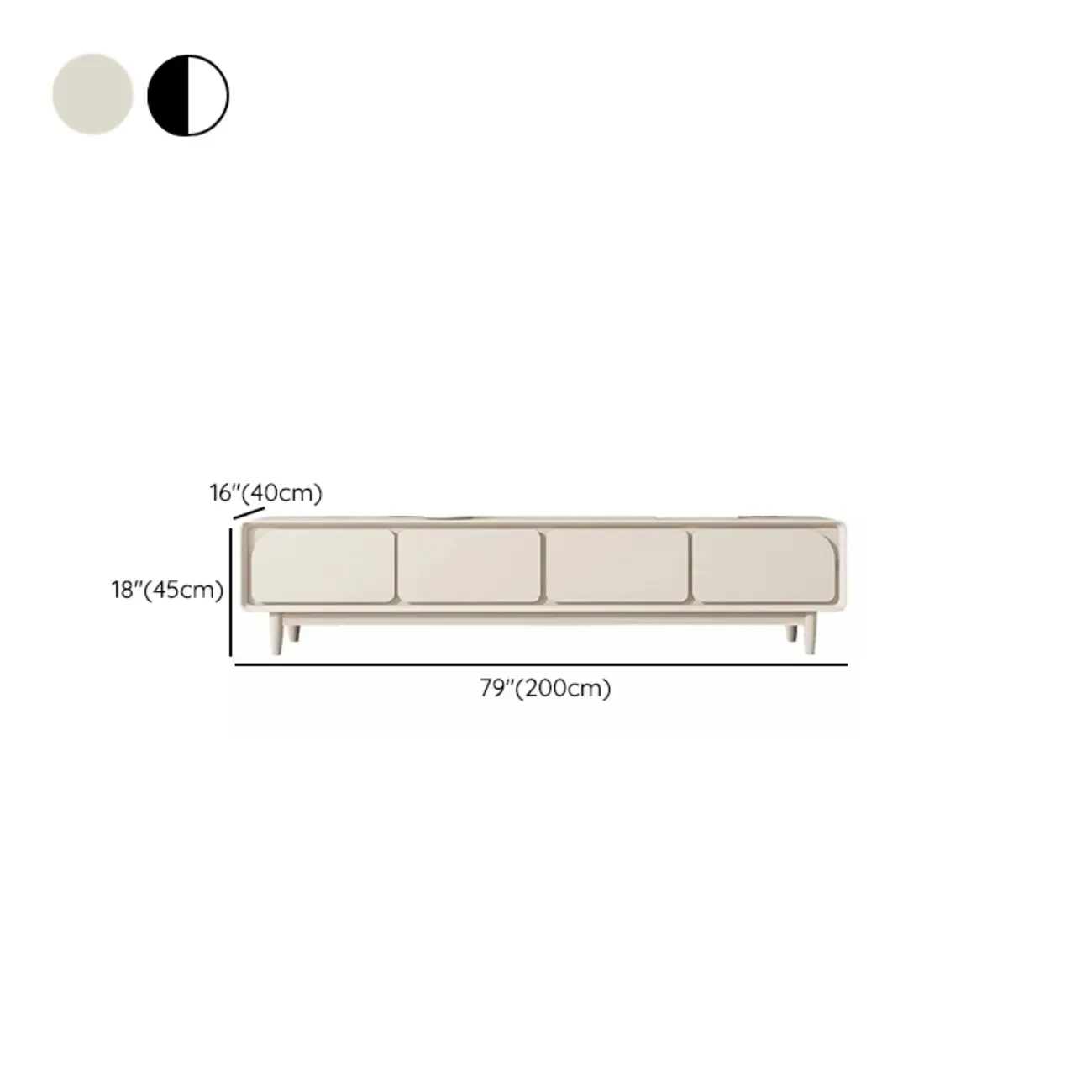 Contemporary Wooden TV Cabinet with Cable Management Image - 7