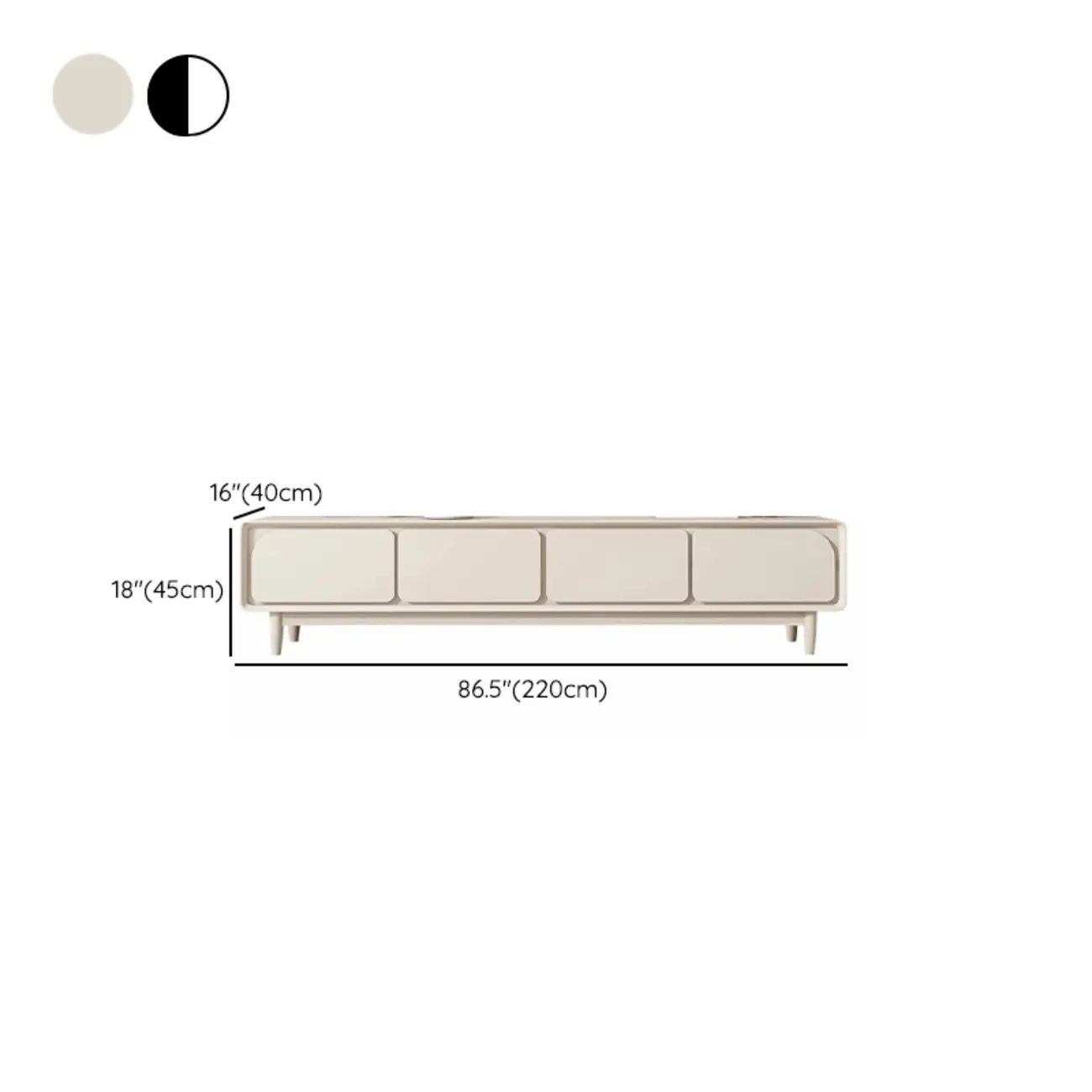 Contemporary Wooden TV Cabinet with Cable Management Image - 8 | homeyfad
