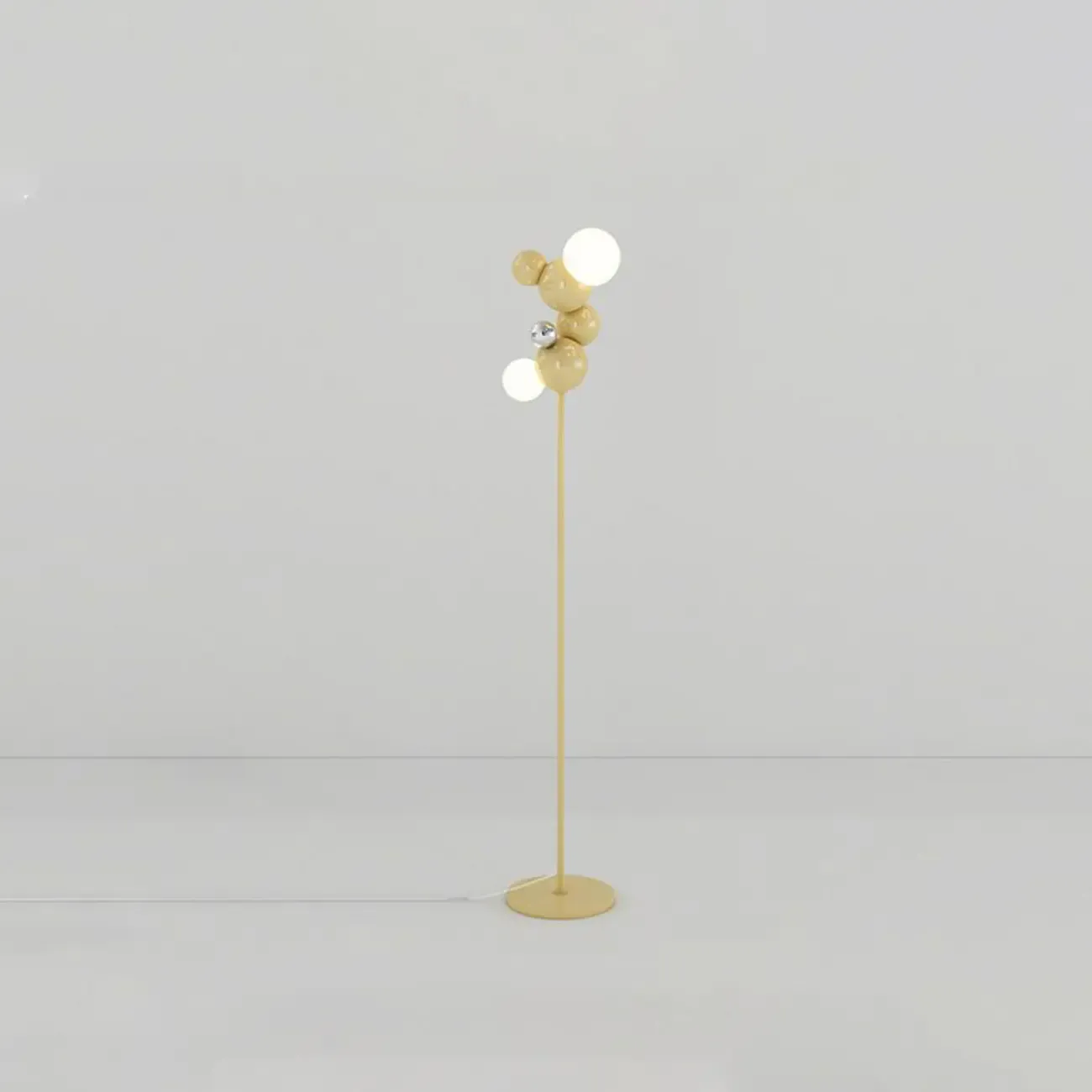 2-Light Unique Modern Spherical Floor Lamp for Bedroom Image - 2