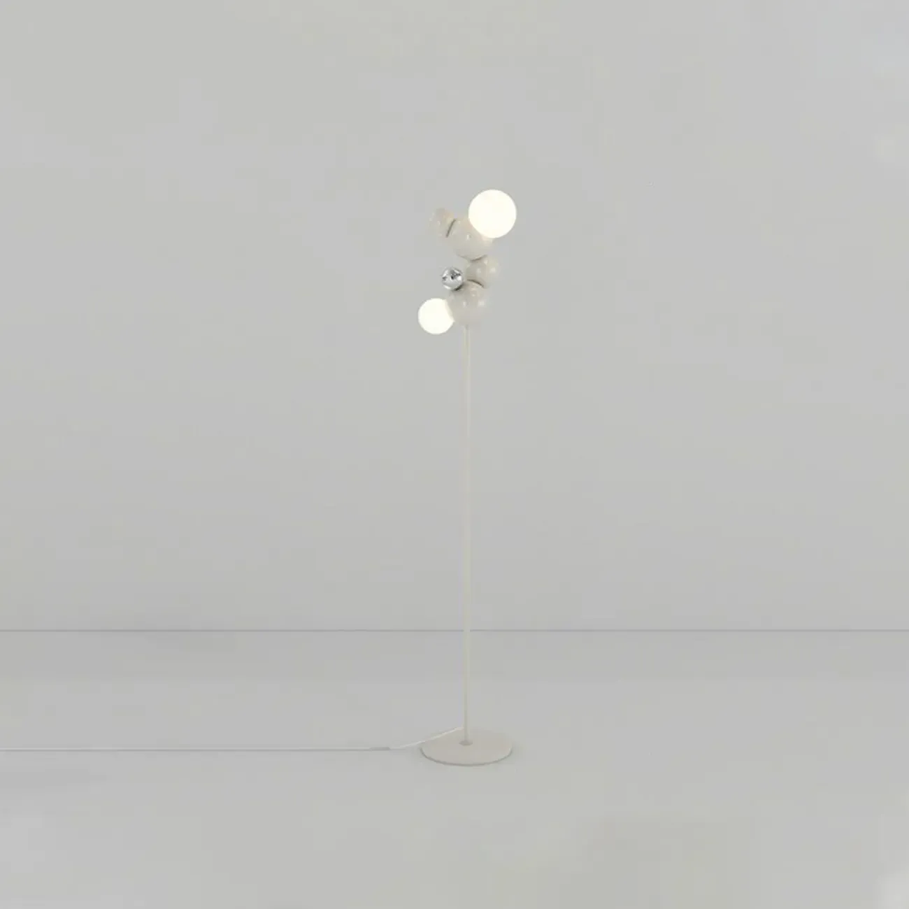 2-Light Unique Modern Spherical Floor Lamp for Bedroom Image - 3