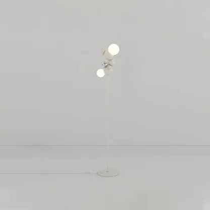 2-Light Unique Modern Spherical Floor Lamp for Bedroom Image - 3